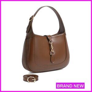 Soft Vegan Leather Shoulder Bag Adjustable Strap Crossbody Handbag Chic Minimal